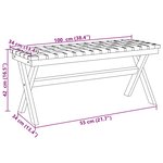 vidaXL Banc de jardin rouge bois massif d'acacia et tissu