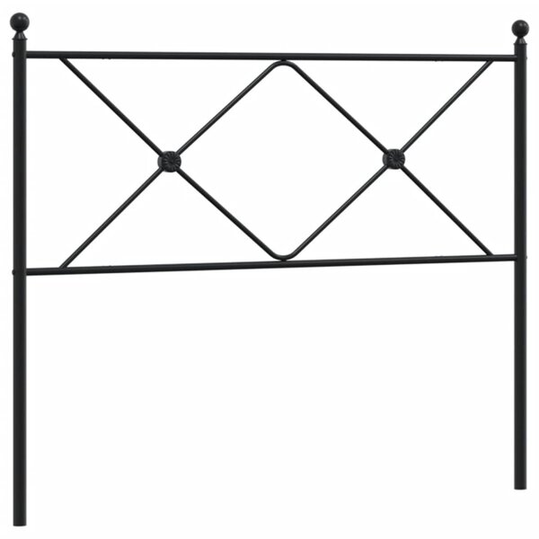 vidaXL Tête de lit métal noir 107 cm