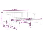 vidaXL Lit de jour avec gigogne sans matelas vert foncé 90x200 cm