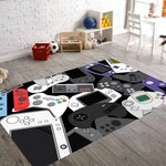 Tapis d'intérieur GAMER 80 x 150 cm - Noir