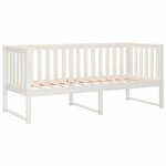 vidaXL Lit de jour sans matelas blanc 80x200 cm bois de pin massif