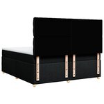 vidaXL Sommier à lattes de lit avec matelas Noir 200x200 cm Tissu