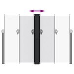 vidaXL Auvent latéral rétractable blanc 180x1200 cm