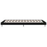 vidaXL Cadre de lit sans matelas noir 75x190 cm bois ingénierie