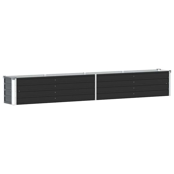vidaXL Lit surélevé de jardin Acier galvanisé 320x40x45 cm Anthracite