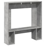 VidaXL Cadre de cheminée gris béton 81x18x82 cm bois d'ingénierie