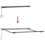 vidaXL Auvent Rétractable Blanc 350 x 250 cm tissu