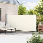 vidaXL Auvent latéral rétractable de patio 180x500 cm Crème