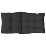 vidaXL Coussins de chaise à dossier bas lot de 4 noir tissu oxford