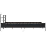 vidaXL Cadre de lit sans matelas noir 150x200 cm