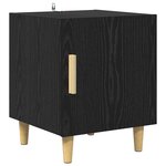 vidaXL Cabinet de chevet Chêne noir 40 x 40 x 50 cm Bois d'ingénierie