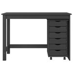 vidaXL Ensemble bureau et cabinet roulant MOSS 2 Pièces Gris