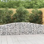 vidaXL Paniers à gabions arqués 20 Pièces 400x30x60/80 cm Fer galvanisé