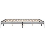 vidaXL Cadre de lit sonoma gris 150x200 cm bois d'ingénierie et métal