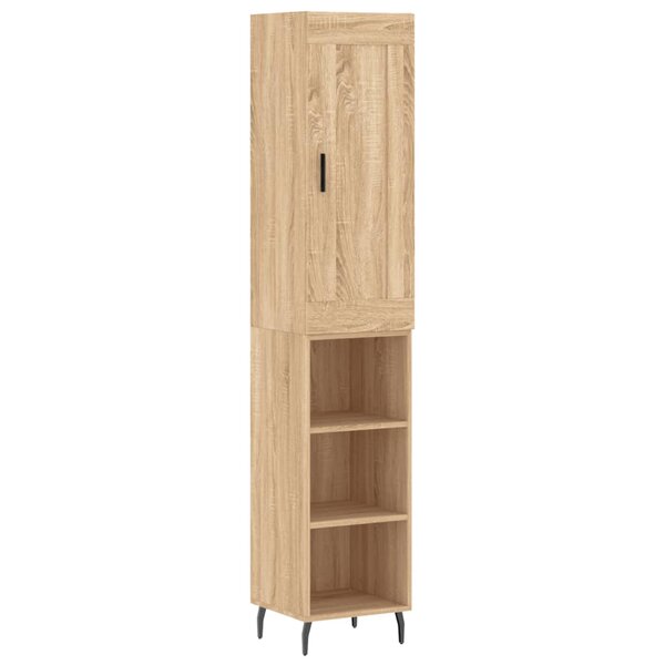 vidaXL Buffet haut Chêne sonoma 34 5x34x180 cm Bois d'ingénierie