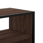 vidaXL Meuble TV chêne marron 100x31x39 5cm bois d'ingénierie et métal