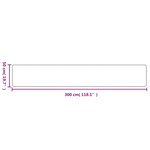 vidaXL Tapis de couloir aspect sisal platina 50x300 cm