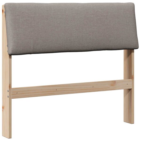 vidaXL Tête de lit capitonnée Taupe 90 cm Pin massif