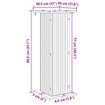 vidaXL Support de Plante 2 pc Noir 30 5 x 30 x 80 5 cm