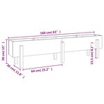 vidaXL Lit surélevé de jardin blanc 160x30x38 cm bois de pin massif