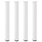 vidaXL Pieds de table de bar 4 pièces Blanc 100-102 cm Acier