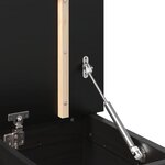 vidaXL Banc Noir 110x41x76 5 cm Bois de pin massif