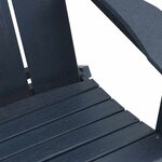 vidaXL Chaise Adirondack pliante bleu marine  74.5x80.5x90 cm en HDPE.