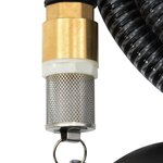 vidaXL Tuyau d'aspiration avec raccords en laiton noir 1 1" 10 m PVC