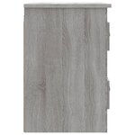 vidaXL Table de chevet murale sonoma gris 41 5x36x53 cm