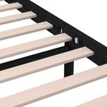 vidaXL Cadre de lit sans matelas noir bois massif 200x200 cm