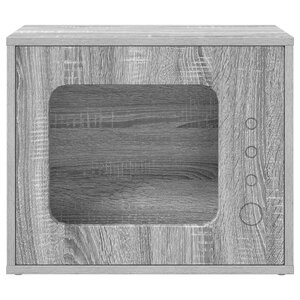 vidaXL Maison pour chat Gris Sonoma 51 x 30 x 42 cm Bois d'ingénierie