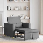 vidaXL Canapé-lit escamotable simple Gris foncé 90 x 165 x 87 cm tissu