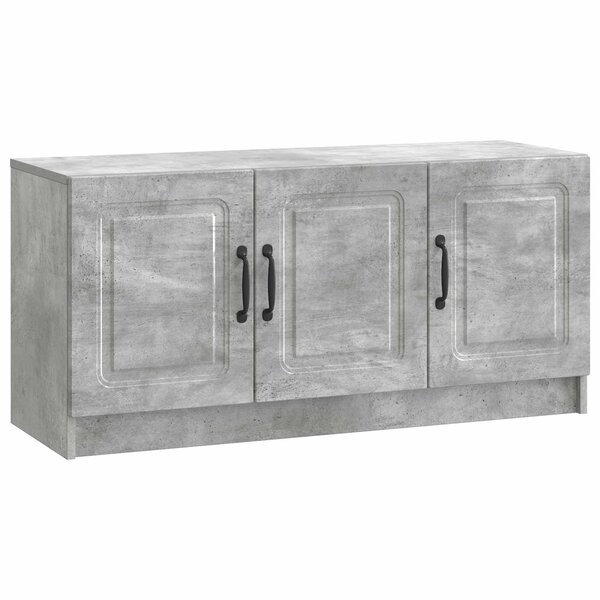 vidaXL Meuble TV Gris béton 99 x 34 5 x 47 cm Bois d'ingénierie