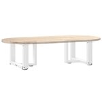 vidaXL Pieds de table basse en T  2 pièces  blanc  50 x 25 x (30-31) cm  acier