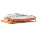 vidaXL Cadre de lit sans matelas cire marron 180x200cm bois pin massif