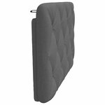 vidaXL Coussin de tête de lit gris foncé 90 cm tissu