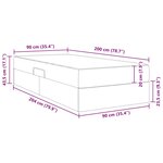vidaXL Lit avec rangement et matelas Crème 90 x 200 cm Polyester