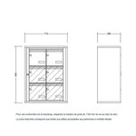 Bloc collectif Leabox 2x3  grade 3  simple face  intérieur  fixation murale  vert mousse ral 6005 finition brillante