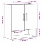 Meuble de Mur vidaXL Chêne Noir 60x31x70 cm Bois Ingénierie
