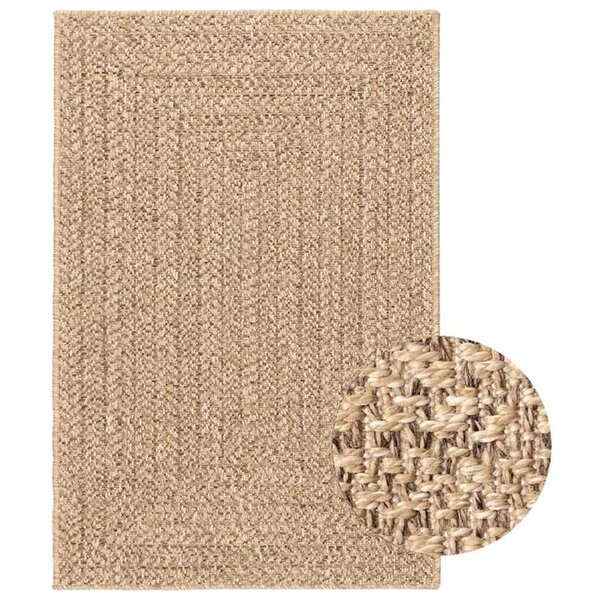 vidaXL Tapis ZIZUR beige 140x200 cm aspect de jute intérieur extérieur