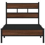 vidaXL Cadre de lit sans matelas chêne marron 75x190cm bois ingénierie