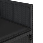 vidaXL Ensemble à manger de jardin 17 Pièces coussins noir résine tressée
