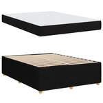 vidaXL Cadre de lit avec matelas Noir 140 x 200 cm tissu