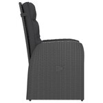 vidaXL Ensemble à manger d'extérieur 9Pièces coussins résine tressée noir
