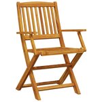 vidaXL Ensemble de bistro pliable 3 Pièces bois d'acacia solide