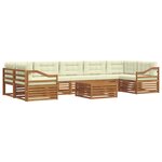 vidaXL Ensemble de canapés d'extérieur 8 pc Naturel et Crème