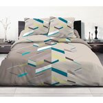 Parure de couette 220 x 240 cm : Housse de couette + 2 taies d'oreiller