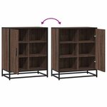 vidaXL Buffet chêne marron 62x35x76 cm bois d'ingénierie