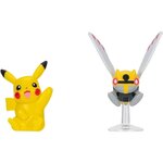 Jazwares PKW3576 - Pokémon - Lot de 2 figurines de combat Ninjask et Pikachu