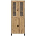 vidaXL Haut Armoire 2 Pièces chêne artisanal 69 5 x 34 x 180 cm